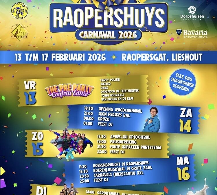 Mooi programma in het Raopershuys in Lieshout